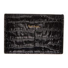 Paul Smith Black Croc Calfskin Card Holder