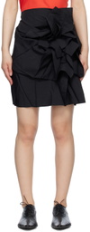 132 5. ISSEY MIYAKE Black Solid Miniskirt
