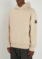Sandbanks Badge Logo Hooded Cotton Sweatshirt Grey