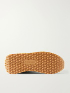 Golden Goose - Marathon Metallic Leather-Trimmed Suede Sneakers - Brown