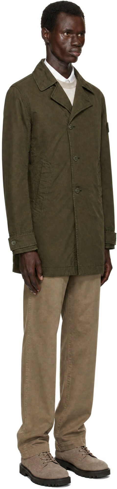 Stone Island Green 4100027 David-TC S.I. Ghost Coat