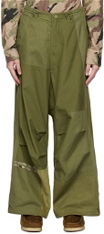 Maharishi Green Patchwork Trousers