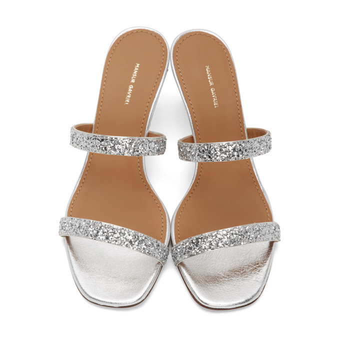 Mansur gavriel discount glitter slingback