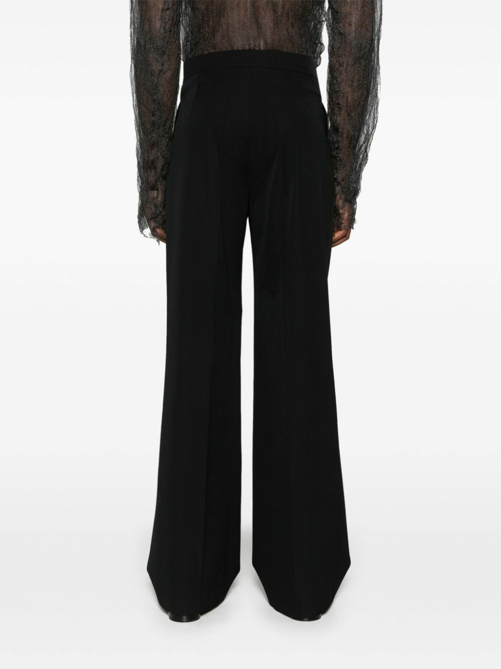 MLGA Black Wide-Leg Wool Trousers