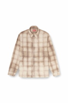 Diesel Check shirt in fluid fabric - Shirts Mens in Brown