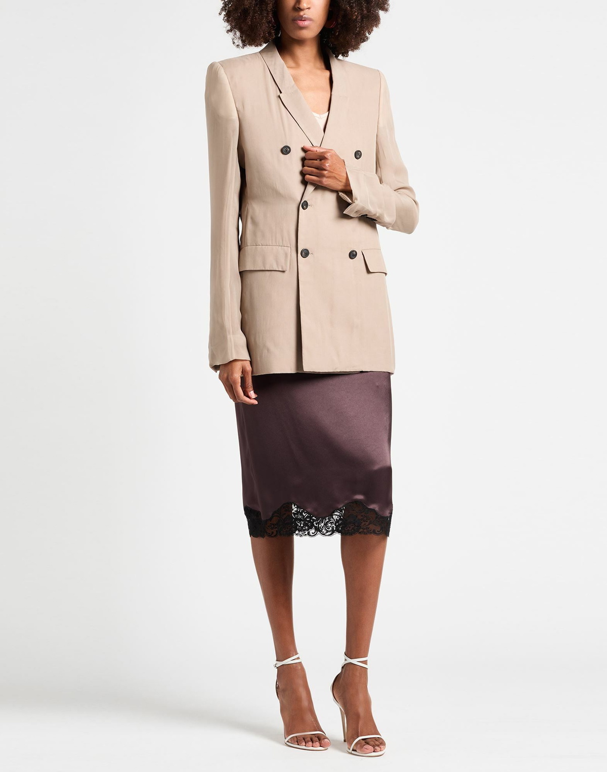 Rick Owens Womens Blazer Light brown