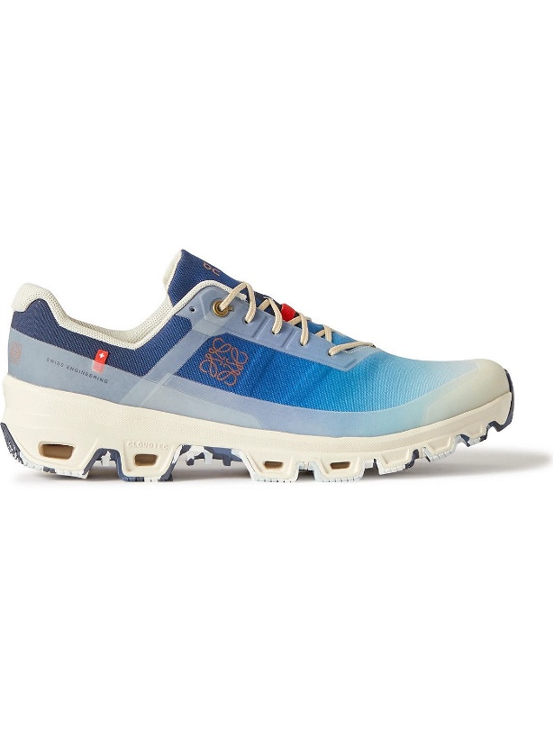 Photo: Loewe - On Cloudrock Logo-Print Dégradé Recycled Mesh Running Sneakers - Blue