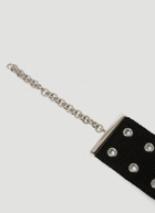 Logo Pendant Choker Necklace in Black