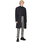 Maison Margiela Navy Collarless Coat