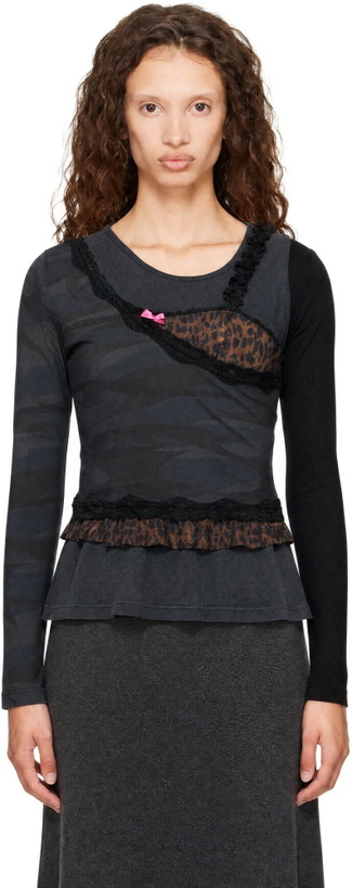 Photo: Balenciaga Gray Layered Top