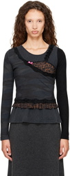 Balenciaga Gray Layered Top