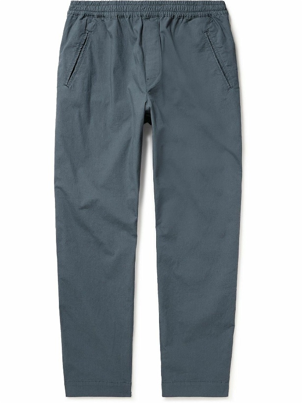 Photo: Folk - Assembly Tapered Cotton-Canvas Trousers - Blue