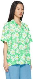 ERL Green Daisy Short Sleeve Shirt