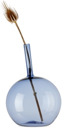 Nate Cotterman Blue Large Round Tilt Vase