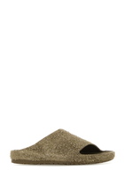 Loewe Khaki Suede Lago Slippers
