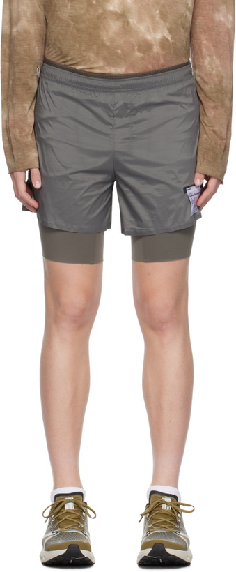 Photo: Satisfy Gray CoffeeThermal 8 Shorts