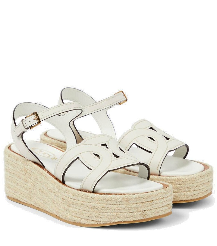 Photo: Tod's Kate leather espadrille wedges