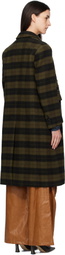 Andersson Bell Khaki Lacie Check Buttons Coat