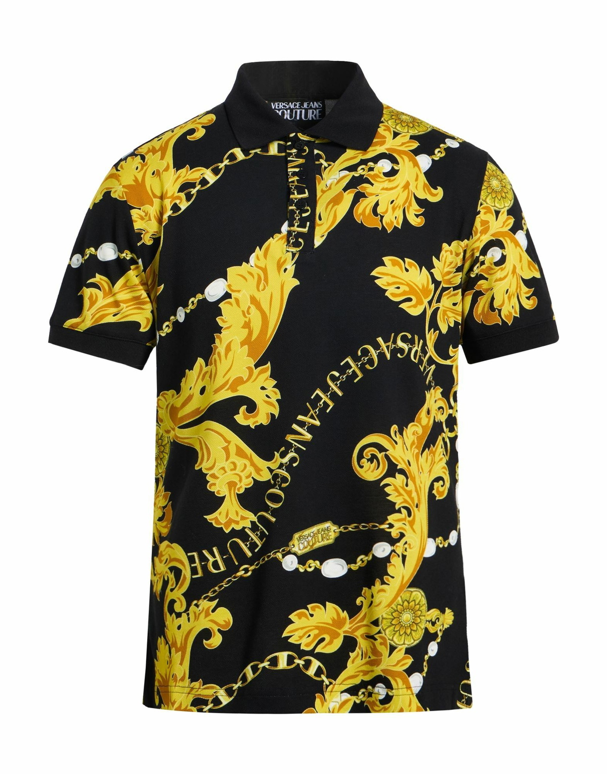 Versace Jeans Couture Mens Polo shirt in Black
