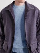 Anderson & Sheppard - Geelong Brushed-Wool Sweater - Blue