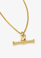 Missoma T-bar 18ct Gold Plated Necklace - One Size