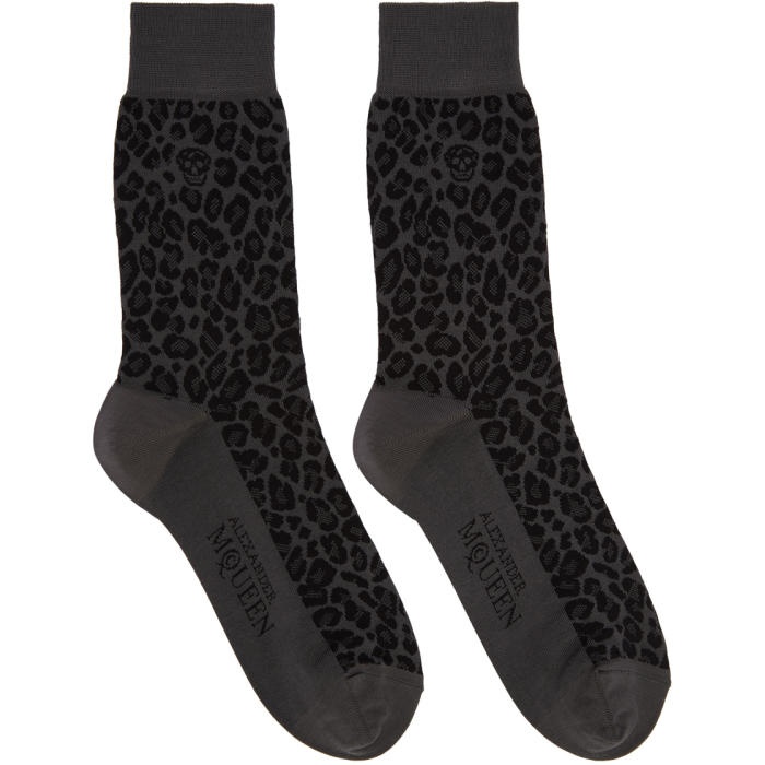 Photo: Alexander McQueen Grey Leopard Socks