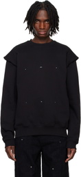 HELIOT EMIL Black Outline Logo Sweatshirt