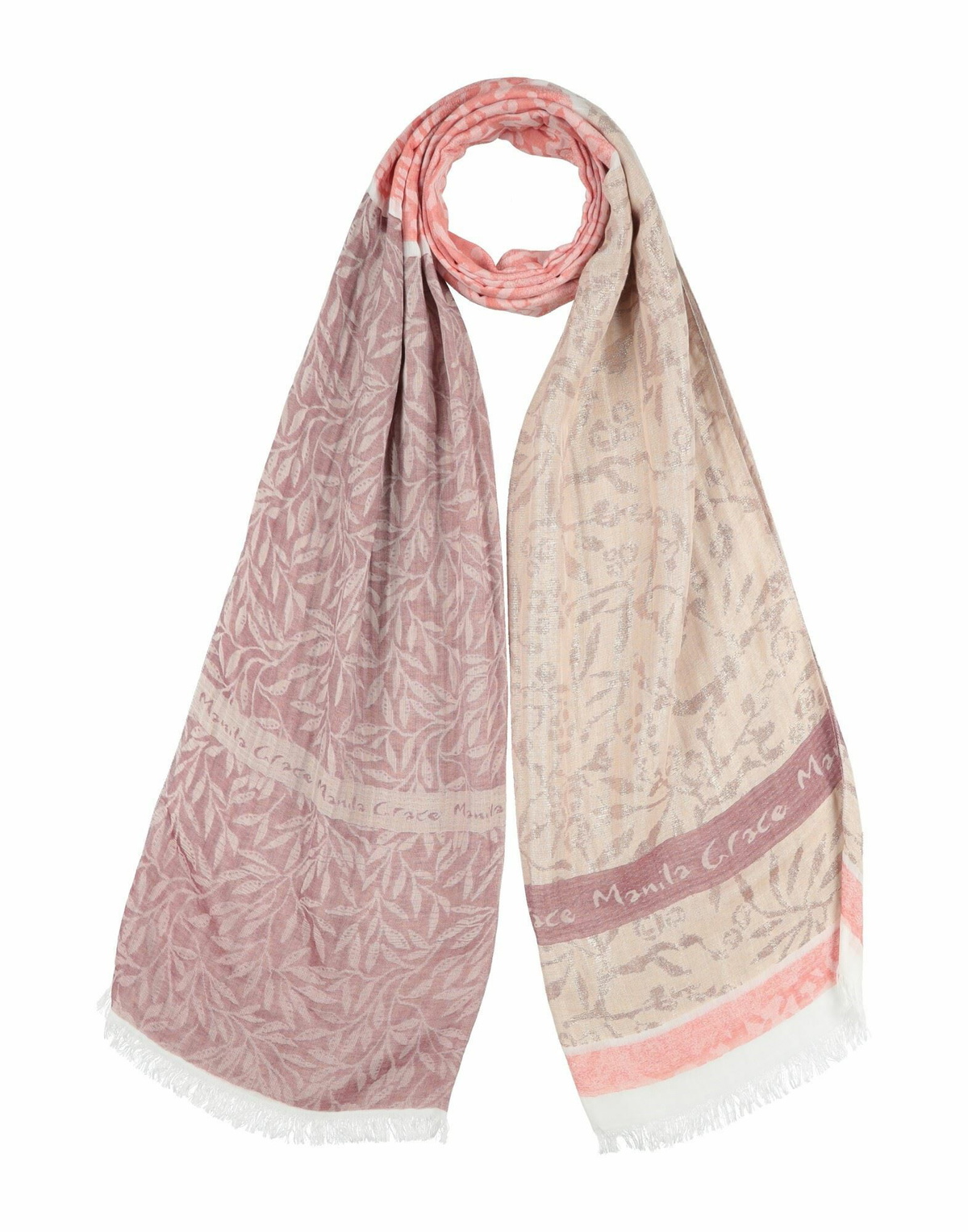 Manila Grace Womens Scarf in Burgundy