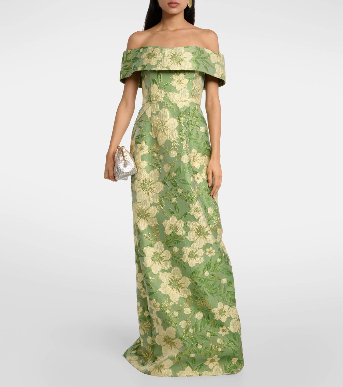 Markarian Clover off-shoulder brocade gown Markarian