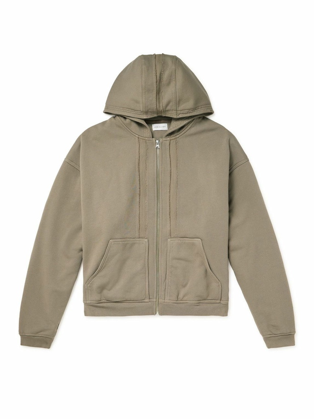 Photo: John Elliott - Frame Cotton-Jersey Zip-Up Hoodie - Brown