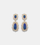 Suzanne Kalan 18kt gold drop earrings with opals and diamonds