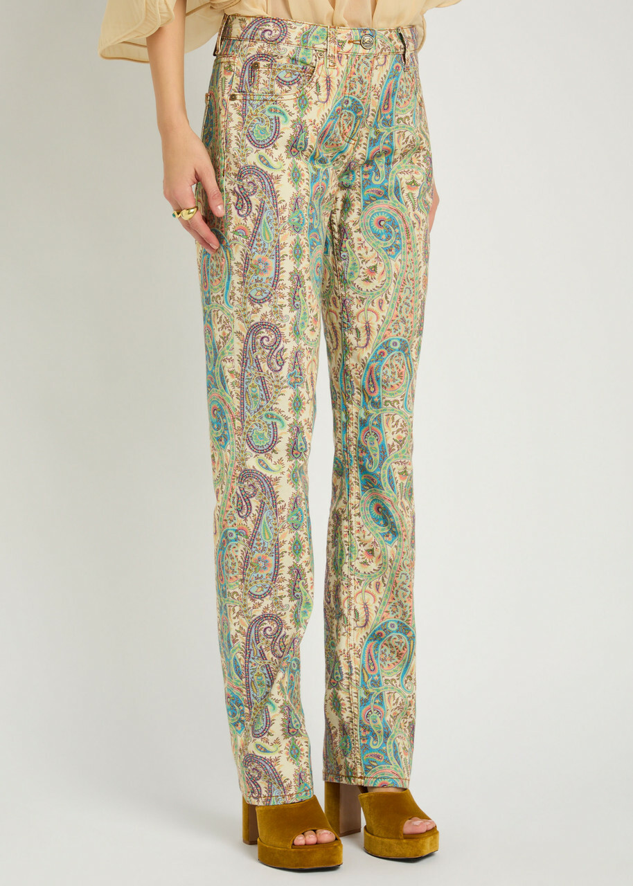 Etro Patterned Straight-leg Jeans Multicoloured 1