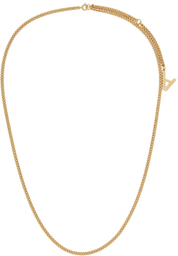 Photo: A.P.C. Gold Logo A Necklace