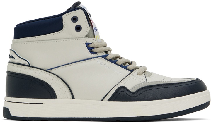 Photo: PS by Paul Smith White & Navy Lopes Sneakers
