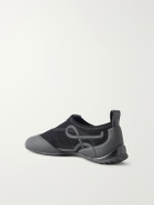 LOEWE - Grip Aqua Rubber-Trimmed Stretch Suede Sneakers - Black