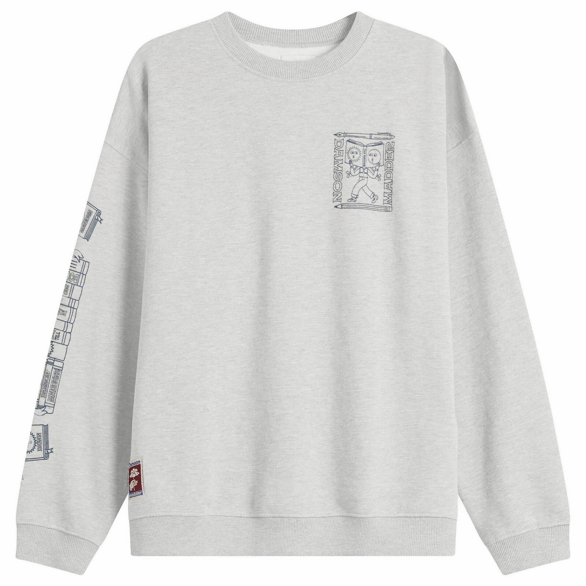 Damson Madder Women's The Reader Sweatshirt in Grey