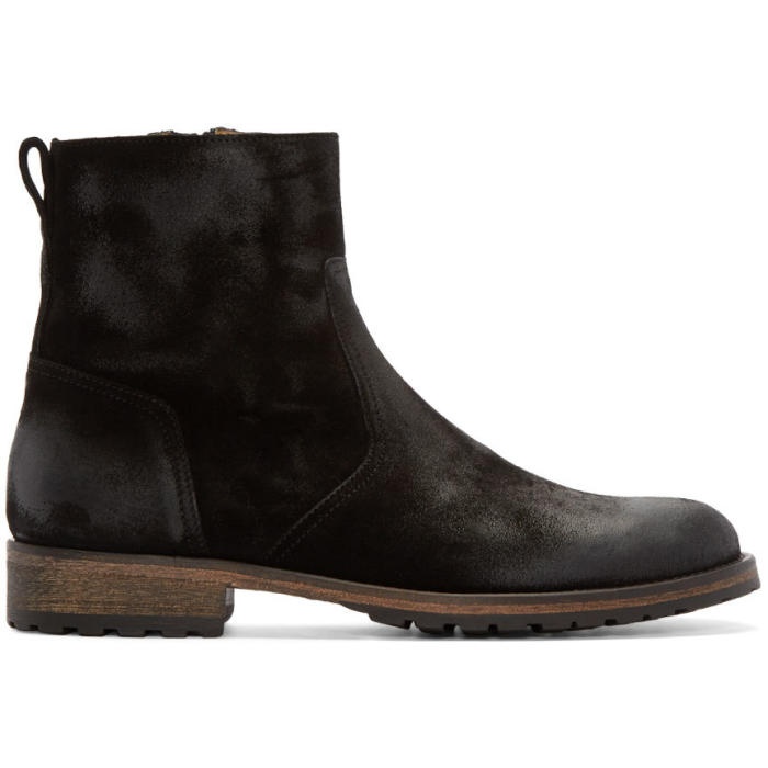 Photo: Belstaff Black Suede Atwell Ankle Boots