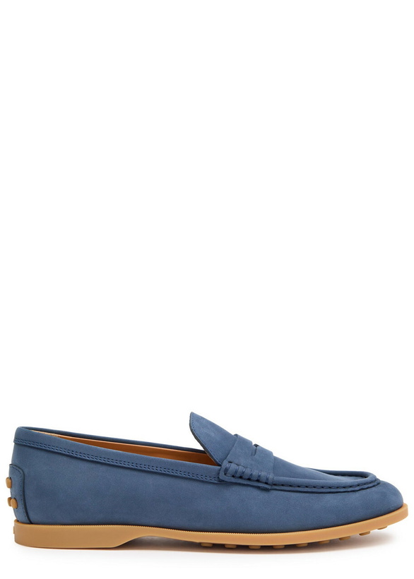 Photo: Tods Gomma Leggero Nubuck Loafers Blue