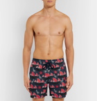 Vilebrequin - Mahina Slim-Fit Mid-Length Printed Swim Shorts - Men - Navy