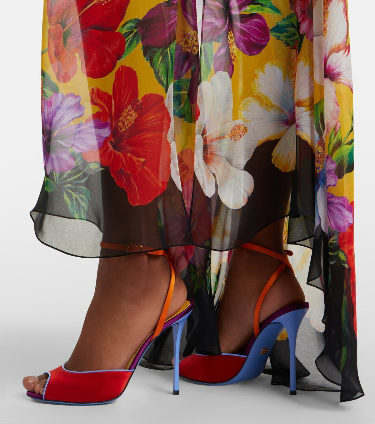 Dolce&Gabbana Keira satin slingback sandals