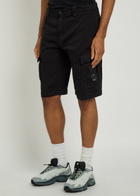 C.P. Company Logo Stretch-cotton Cargo Shorts Black