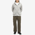 Snow Peak Men's Zip Through Hoodie in Mid Grey