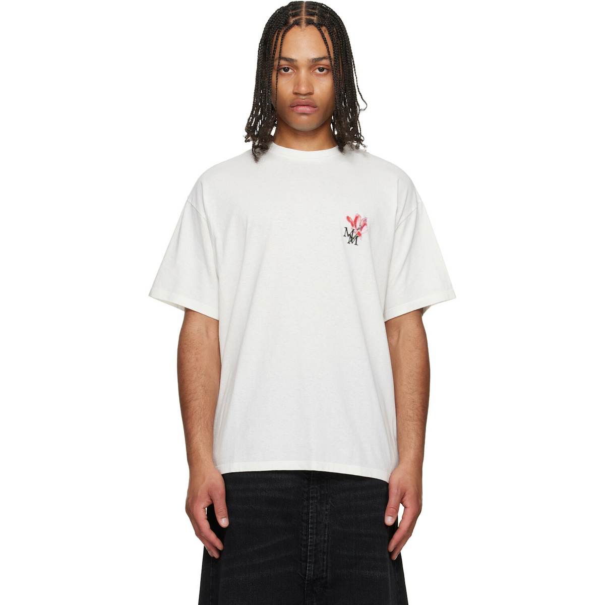 Maison Margiela Men's MM-Six T-Shirt in Off White Maison Margiela