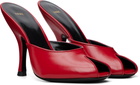 JUDE Red Date Mule Heeled Sandals