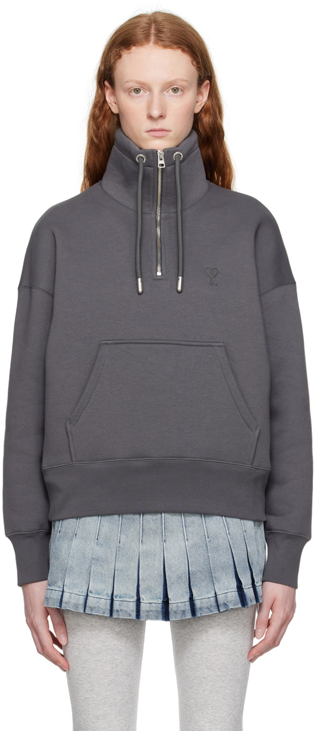 Ami paris grey sweatshirt sale