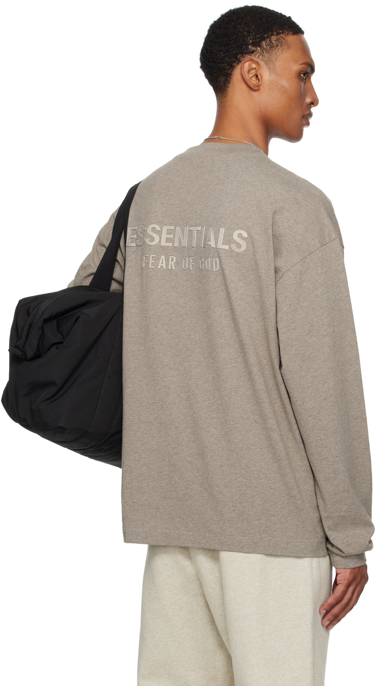 Fear of God ESSENTIALS Brown Classic Fit Long Sleeve T-shirt