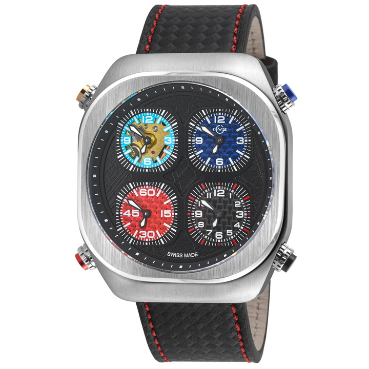 Photo: GV2 by Gevril Quattro Quartz Black Dial Mens Watch 43400
