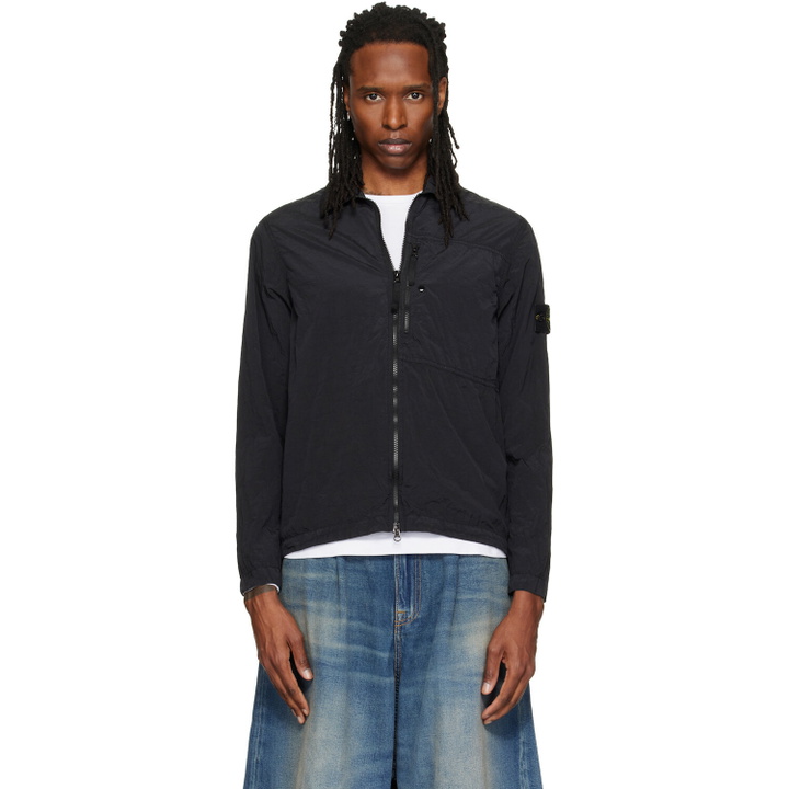 Photo: Stone Island Black 1200041 Nylon Metal Overshirt