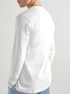 TOM FORD - Stretch-Cotton Jersey Henley Pyjama T-Shirt - White