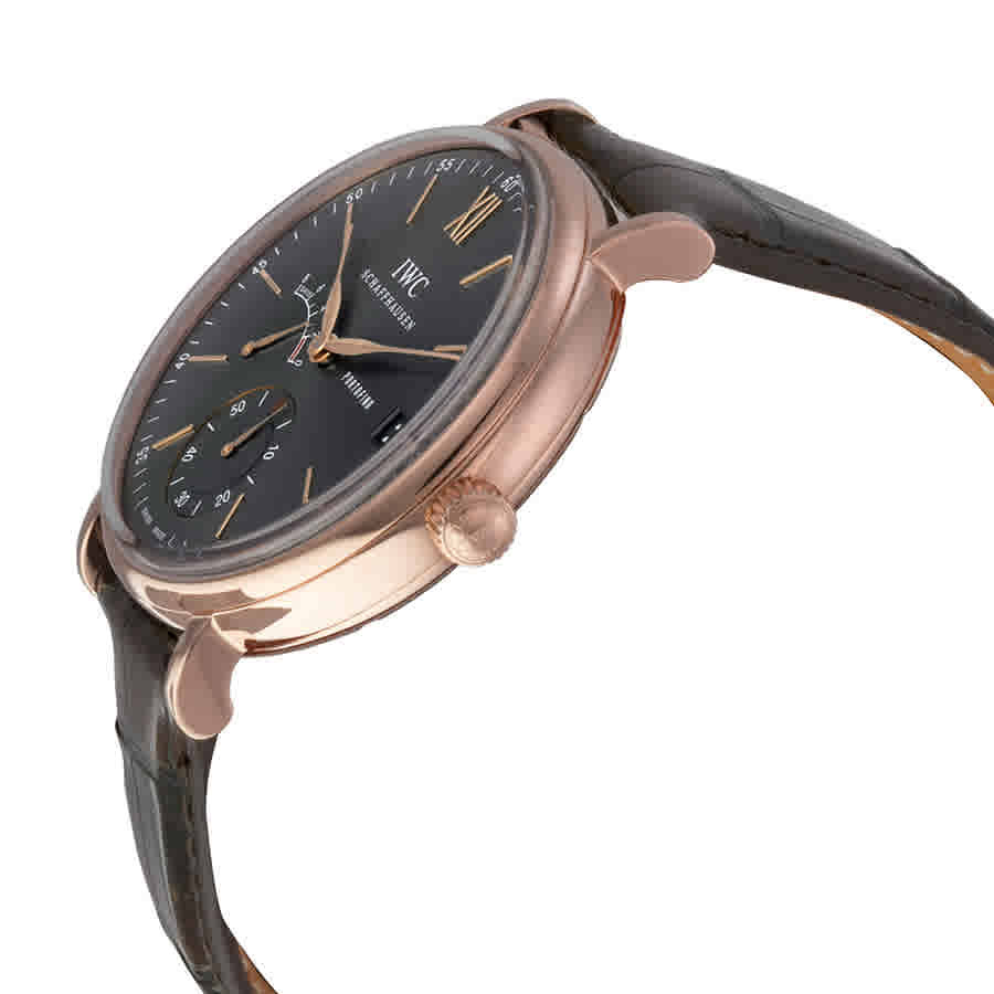 IWC Portofino Hand Wind Grey Dial 18 kt Rose Gold Mens Watch 5101-04